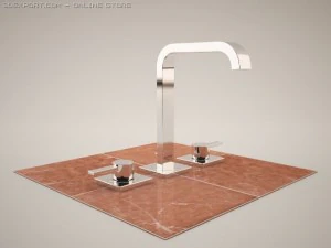 allure 20188 three  hole basin mixer 3D Model