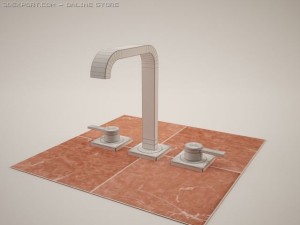 allure 20188 three  hole basin mixer Model 3D