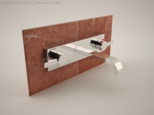 allure 20189 three  hole basin mixer 3D-Modell