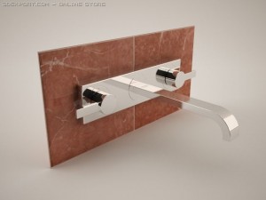 allure 20193 three  hole basin mixer 3D-Modell