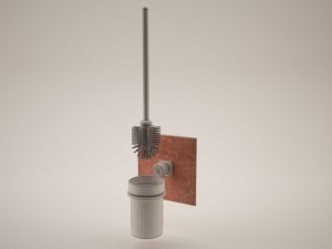 allure 40340 toilet brush set Modello 3D