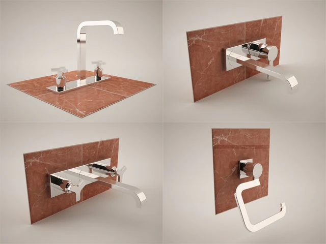 20 bathroom grohe allure collection 3D Model .c4d .max .obj .3ds .fbx .stl .blend