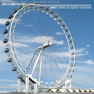 london eye 3D Model .c4d .max .obj .3ds .fbx .stl .blend 