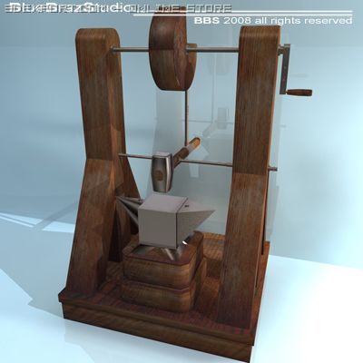 leonardo automatic hammer mach Model 3D .c4d .max .obj .3ds .fbx .stl .blend 