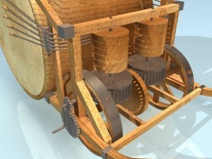 leonardo mechanical drum 3D मॉडल