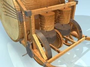 leonardo mechanical drum 3D Model