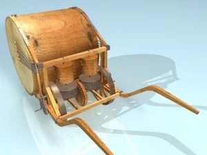 leonardo mechanical drum 3D Model