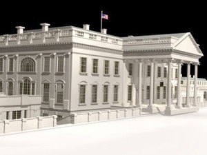 white house complex 3D Model