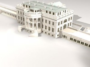 white house complex 3D-Modell