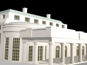white house complex 3D-Modell