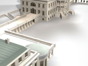 white house complex 3D-Modell