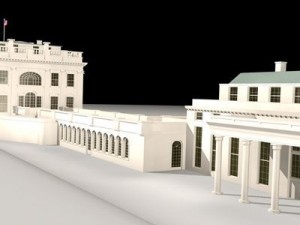 white house complex 3D-Modell