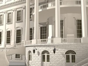 white house complex 3D-Modell