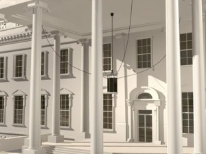 white house complex 3D-Modell