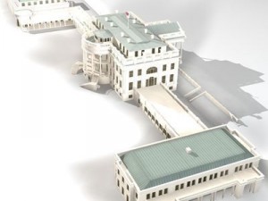 white house complex 3D-Modell