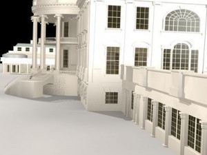 white house complex 3D-Modell