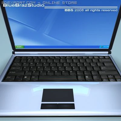 일반 노트북 3D 모델 .c4d .max .obj .3ds .fbx .stl .blend