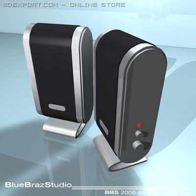 altoparlanti del computer Modello 3D .c4d .max .obj .3ds .fbx .stl .blend 