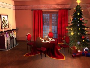 xmas dining room 3D 모델