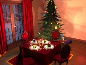 xmas dining room Modelo 3D