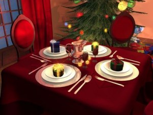 xmas dining room Modelo 3D