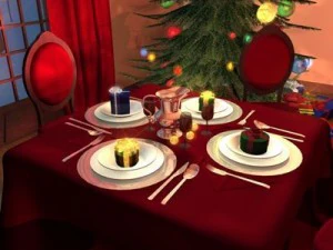 xmas dining room 3D Model