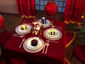 xmas dining room Modelo 3D