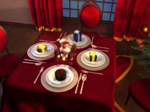 xmas dining room 3D Model