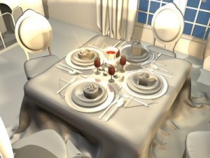 xmas dining room Modelo 3D