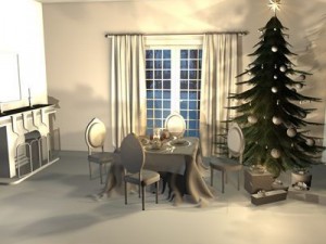 xmas dining room Modelo 3D