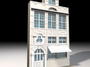 old style facade Modello 3D