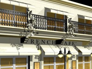 cafe restaurant facade 3D Модель