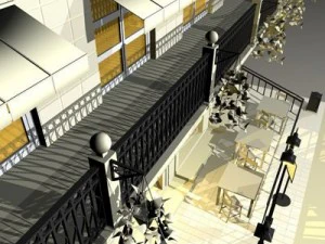 cafe restaurant facade 3D Model