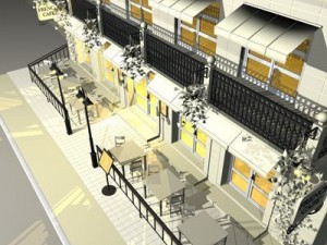 cafe restaurant facade 3D Модель