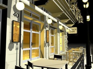 cafe restaurant facade 3D Модель