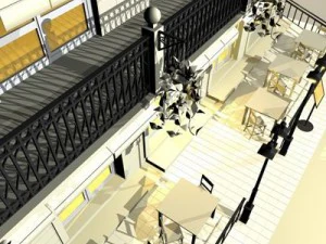 cafe restaurant facade 3D Model