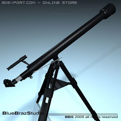 telescope 3D Model .c4d .max .obj .3ds .fbx .stl .blend 