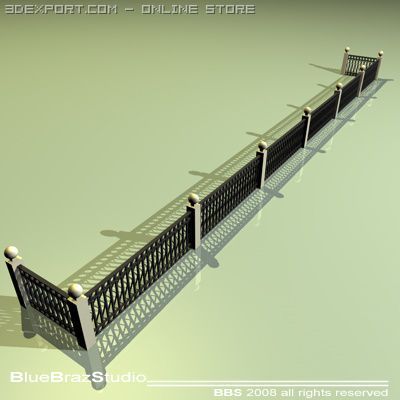 railing 3D मॉडल .c4d .max .obj .3ds .fbx .stl .blend 