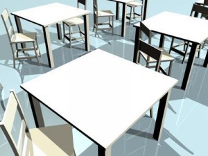 table and chair 3D Model