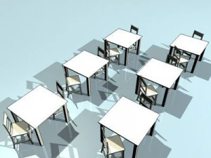 table and chair 3D Model