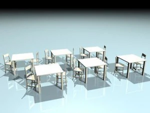 table and chair 3D Model