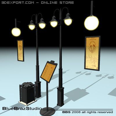 caf restaurant tools Modelo 3D .c4d .max .obj .3ds .fbx .stl .blend 