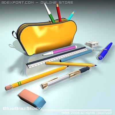school case 3Dモデル .c4d .max .obj .3ds .fbx .stl .blend 