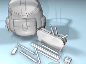 school tools 3D मॉडल
