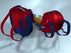 backpack school tools Modelo 3D