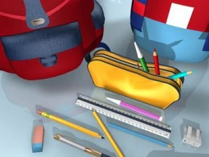 backpack school tools 3D Model