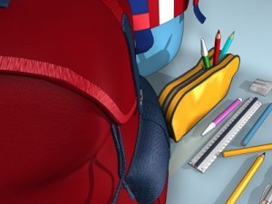 backpack school tools Modelo 3D
