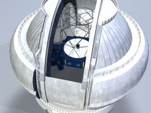 observatory with telescope 3D Model