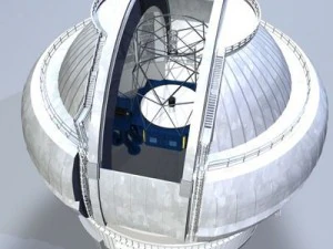 observatory with telescope 3D Model