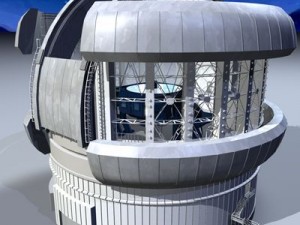 observatory with telescope 3D Model